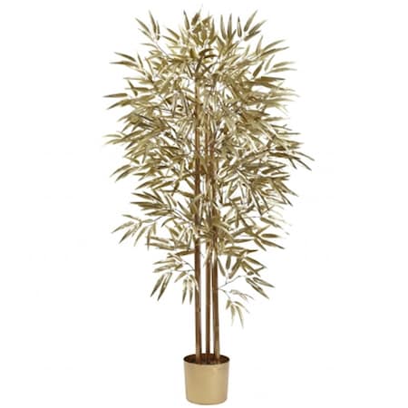 Nearly Natural 5 ft. Golden Bamboo Tree With 880 Leaves 5395